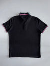 Tommy Hilfiger Vintage Black Tipped Collar Polo T-Shirt (L)