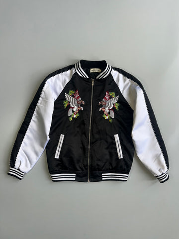 Japan Eagle Embroidered Sukajan Souvenir Bomber Jacket (M)