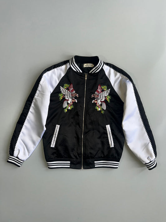 Japan Eagle Embroidered Sukajan Souvenir Bomber Jacket (M)