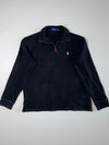 Polo Ralph Lauren | Black Quarter Zip Knit Pullover – White Pony (L)