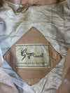 Vintage Gruno Et Chardin Beige Leather Bomber Jacket (M)