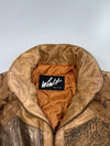 Winlit Paisley Patchwork Tan Leather Bomber Jacket (M/L)