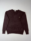 Lacoste Wool V-Neck Sweater – Chocolate Brown (XL)