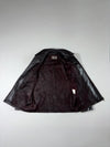 ROBO Black Leather-Look Collared Zip-Up Jacket (S)