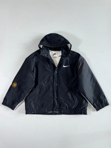 Nike Vintage Big Logo Black & White Hooded Jacket (2XL/3XL)