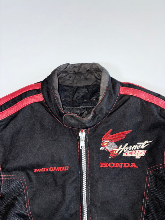 Motomod x Honda Hornet Cup Racing Moto Jacket (Leather Stripes) (M)
