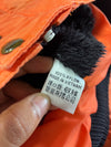Vintage USS Enterprise Patch Flight Bomber Jacket with Fur Collar – Orange (XL)