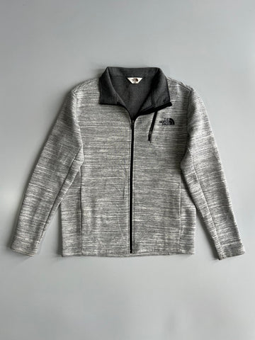 The North Face Heathered Grey Full-Zip Fleece Jacket (M)