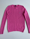 Ralph Lauren Pink Cable Knit Sweater (Size M)