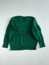 Vintage Lacoste Green Wool Cable Knit Crewneck Sweater (S)