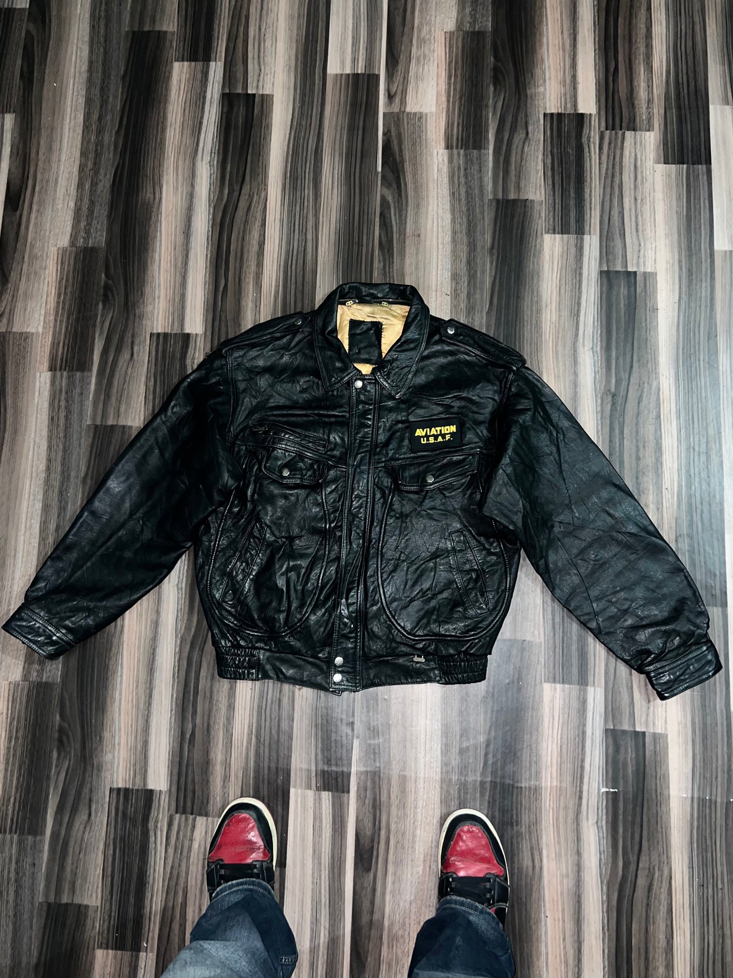 Z*USA AIRFORCE AVIATION* Original Leather Jacket (M/L)