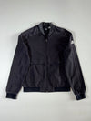 Adidas Black Tonal 3-Stripe Bomber Track Jacket (S)
