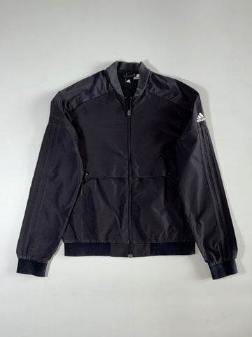 Adidas Black Tonal 3-Stripe Bomber Track Jacket (S)