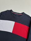 Tommy Hilfiger Navy Big Flag Knit Sweater (XL)