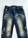 Tesilin Jeans | Heavy Studded Distressed Baggy Jeans (W:34 |L:39)