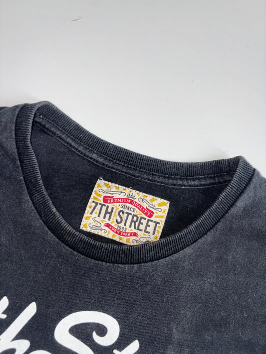 7th Street Vintage Graphic Long Sleeve Tee - Black