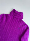 Polo Ralph Lauren Purple Cable Knit Turtleneck Sweater women’s (XS)