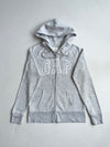Vintage Gap Heather Grey Arch Logo Zip-Up Hoodie (S)