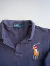 Polo Ralph Lauren Big Pony Multicolor Embroidered Long Sleeve Rugby Polo Shirt Navy Size (L)