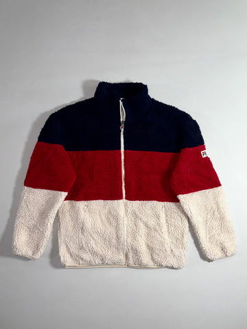 Fila Colorblock Sherpa Fleece Retro Zip-Up.(L)