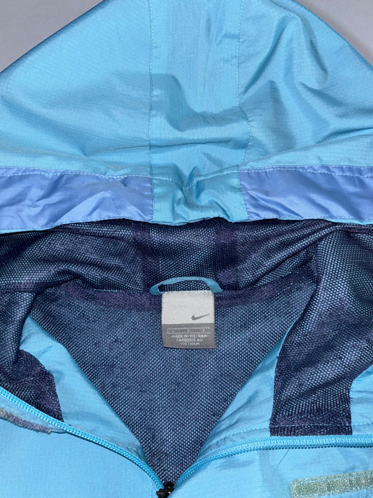 Nike Light Blue Colorblock Hooded Jacket (M)