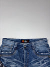 Jico Japanese Oni Embroidered Baggy Jorts (W:34) (L:26.5)