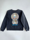 Vintage BAPE Milo Tartan Check Crewneck Sweatshirt — A Bathing Ape Y2K Graphic (M)