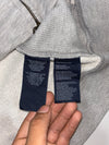 Tommy Hilfiger Port Full-Zip Hoodie – Grey Melange with Striped Sleeve (M)
