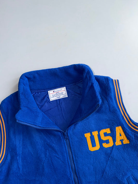 Champion Vintage USA Fleece Track Vest (L)