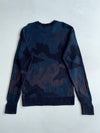 Hugo Boss Navy Camo Jacquard Knit Sweater (XL)