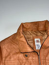 SHGT Tan Leather Utility Jacket with Cargo Pockets Women’s (S)