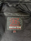 Swift Black & Grey Leather Motorcycle Racing Jacket – Armoured Panels (Padded) (M)