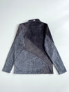 Black Yak Grey Croc Texture Patchwork Fleece Half Zip (S)