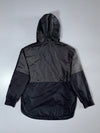 Adidas Black & Grey 3-Stripes Lightweight Hooded Windbreaker Jacket (M/L)