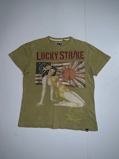 !                                                                        Rare Joe Browns Lucky strike Pin up tee (M)  (RARE FIND)