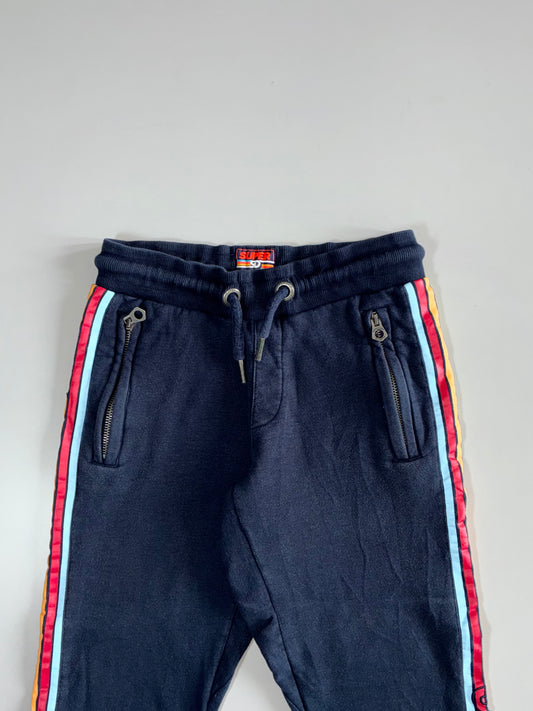 Superdry Navy Striped Track Joggers Elastic (W:30|L:38)