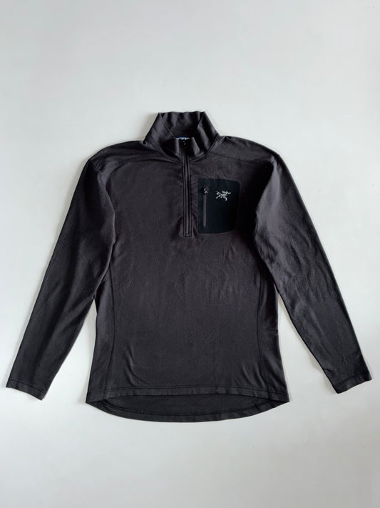 Arc’teryx Black Quarter-Zip Fleece Pullover (L)