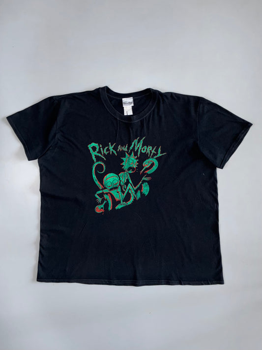 Rick and Morty | Official Chaotic Duo Graphic Tee | Black (3XL)