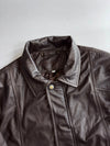 Leather Clothes by R&G Bomber Jacket – Dark Brown (XL/2XL)
