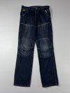 Workers  Panelled Riding Denim Jeans knee Paded (W:33) (L:45)