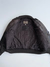 90s Armani Jeans (AJ) Vintage Brown Leather A-2 Style Flight Bomber Jacket (M/L)