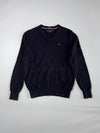 Tommy Hilfiger | Black V-Neck Knit Sweater | Size (S)