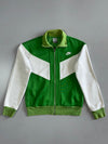 Nike Green & White Colorblock Track Jacket (XS)