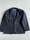 Tommy Hilfiger Black Trim Fit Blazer with Blackwatch Lining(2Xl)