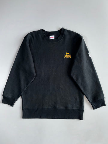 Lonsdale London Lion Embroidered Black Crewneck Sweatshirt(XL)