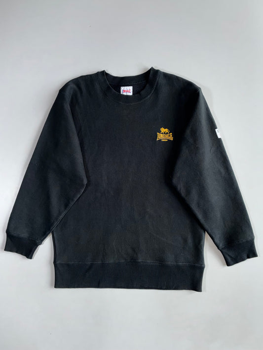 Lonsdale London Lion Embroidered Black Crewneck Sweatshirt(XL)
