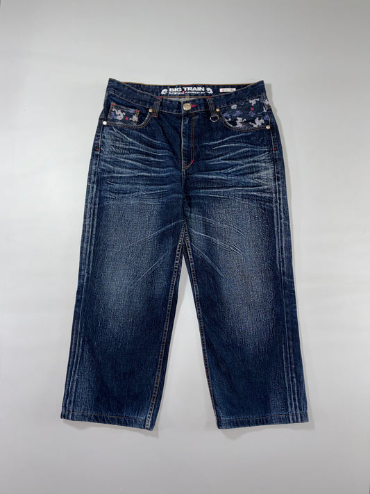 Big Train Dragon Brocade Baggy Jeans (W:38) (L:39)