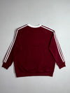 Adidas | Burgundy 3 Stripe Center Logo Sweatshirt (M)