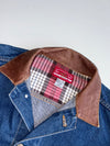 Marlboro Country Store Leather-Collar Denim Trucker Jacket (L)