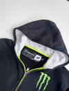 Monster Energy Black Zip-Up Hoodie with Grey Fleece Lining (S)
